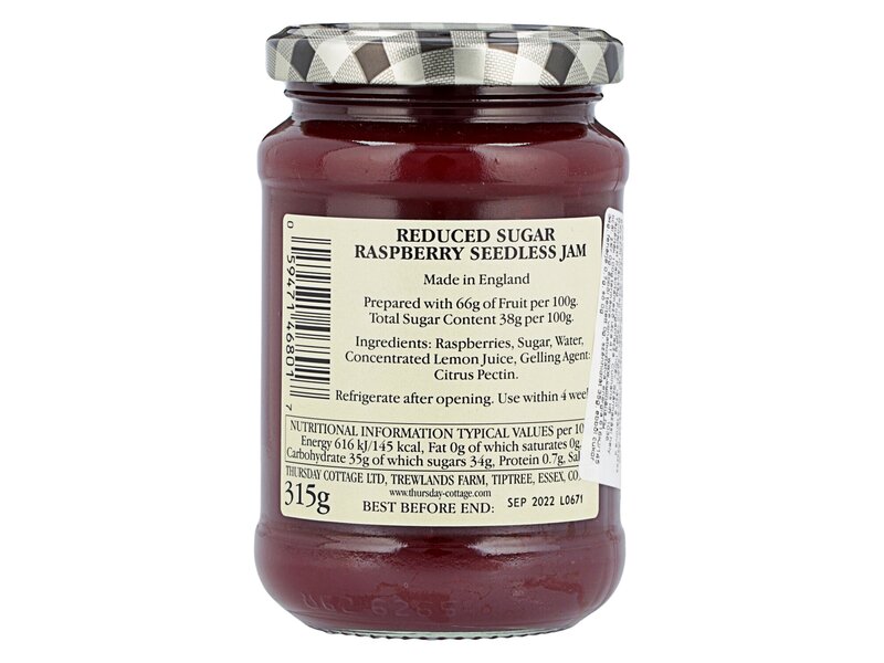 Thursday C. Red.Sugar Raspberry jam 315g