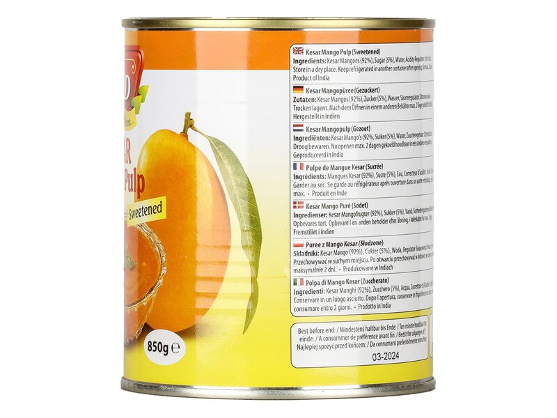 Swad Kesar Mango Pulp 850g