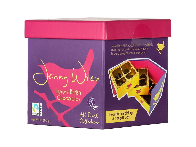 Jenny Wren Belgian Chocolates Box All Dark Collection 143g