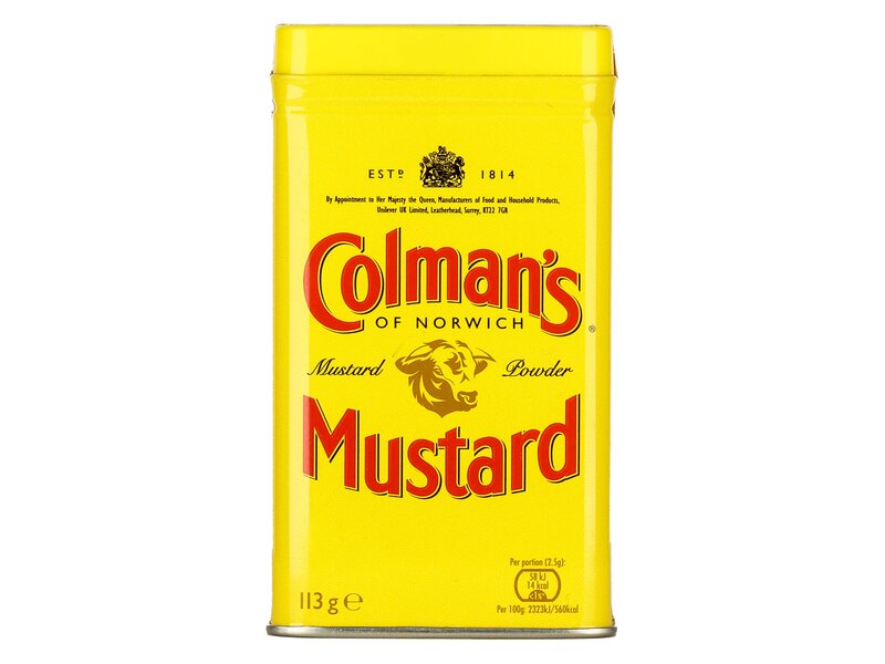 Colman's Mustárpor fémdoboz 113g