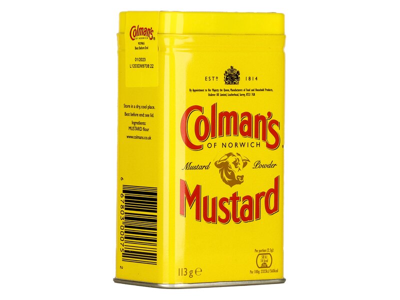 Colman's Mustárpor fémdoboz 113g