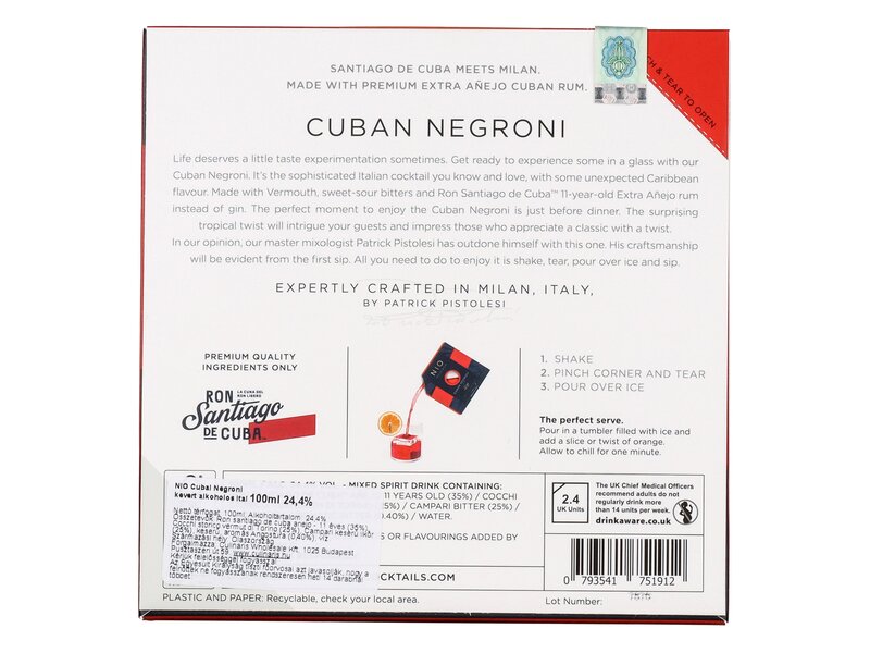 Nio Cuban Negroni 0,1l