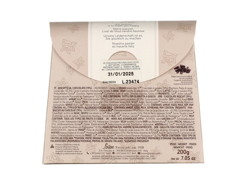 Loison kakaós olasz keksz 200g  200g L1002A