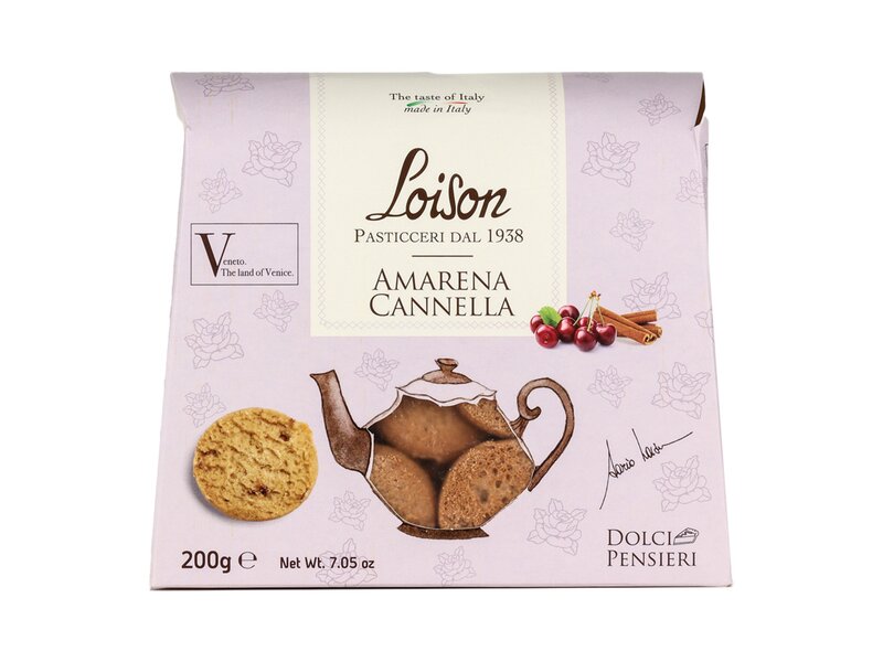 Loison cseresznyés - fahéjas olasz keksz 200g L1201A