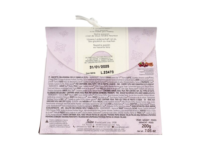 Loison cseresznyés - fahéjas olasz keksz 200g L1201A