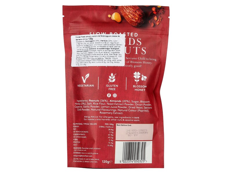 Forest Feast Pörkölt mandula és földimogyoró mézzel és Serrano chilivel 120g