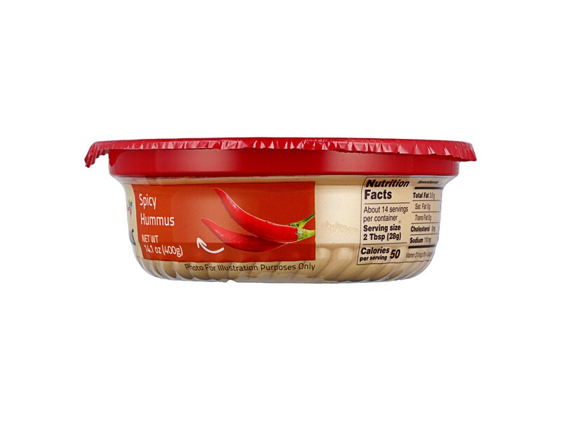 Strauss* hummus with hot peppers 400g