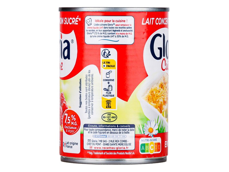 Gloria* natúr sűrített tej 410g