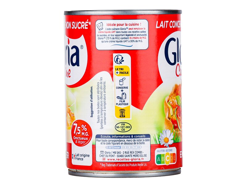 Gloria* natúr sűrített tej 410g