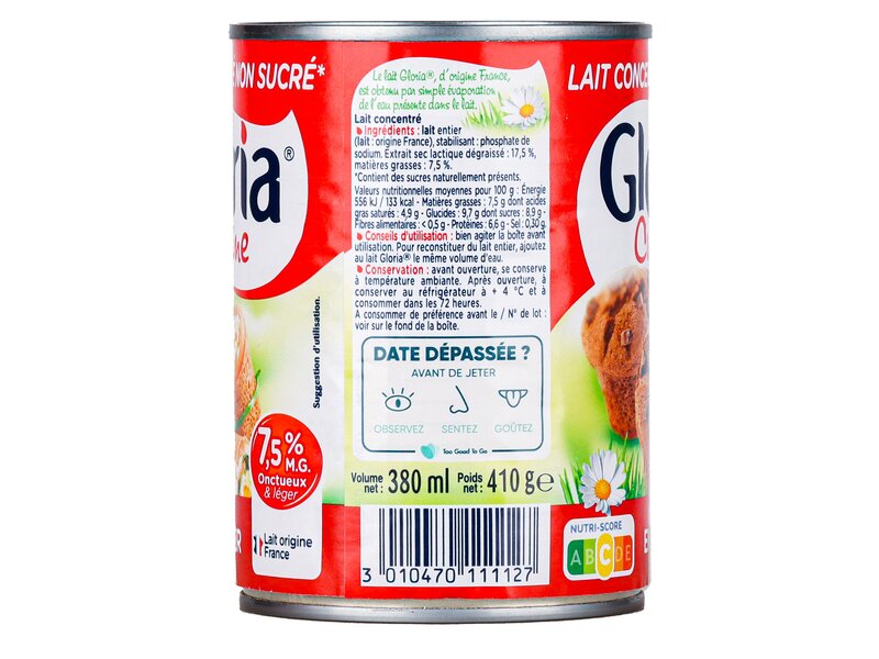 Gloria* natúr sűrített tej 410g
