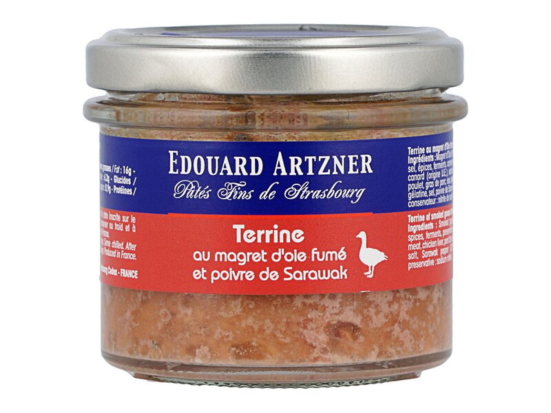 E.Artzner* Terrine au magret d'oie fumé et poivre de Sarawak 100g
