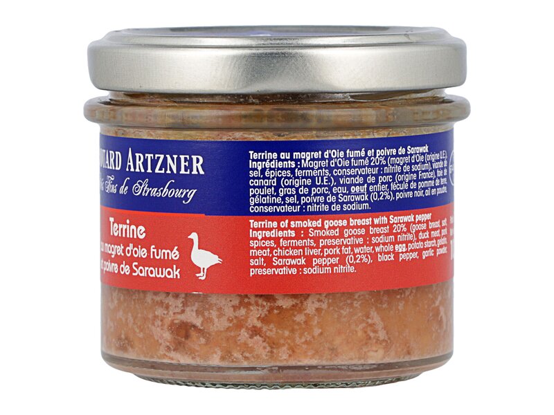 E.Artzner* Terrine au magret d'oie fumé et poivre de Sarawak 100g