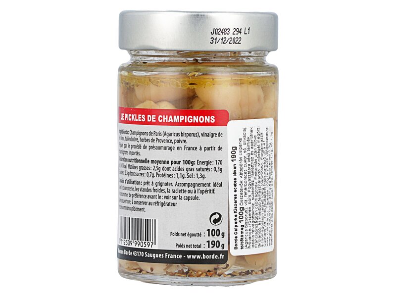 Borde Pickles de Champignons 190g