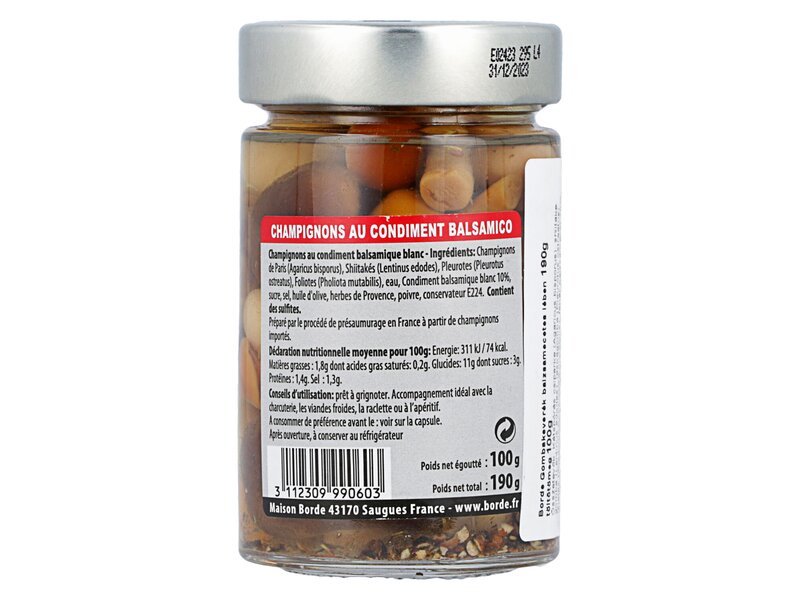 Borde Champignons au Condiment Balsamico 190g