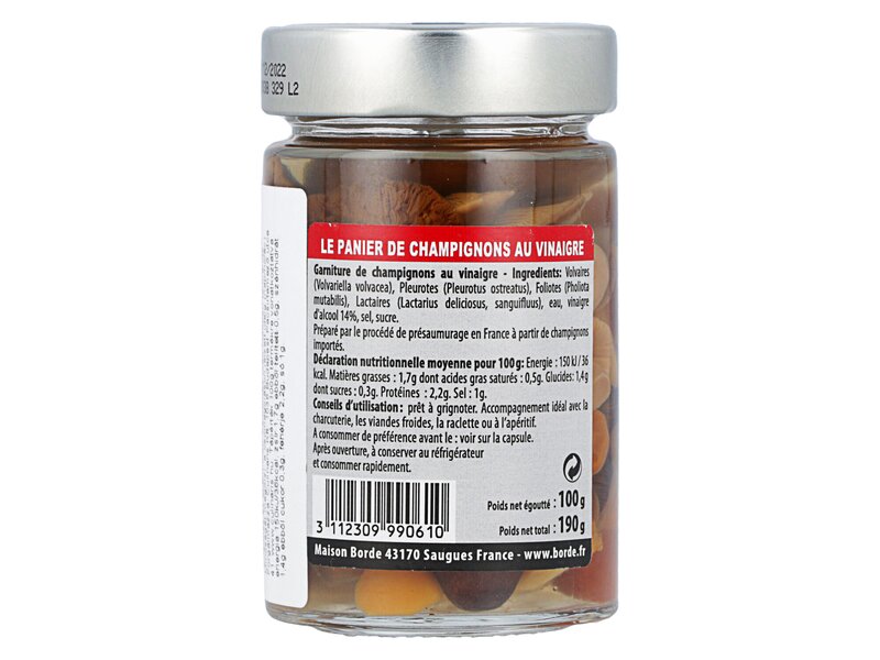 Borde Le Panier de Champignons au Vinaigre 190g