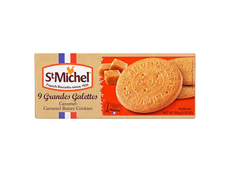 St Michel Grandes galettes Caramel butter biscuits  150g