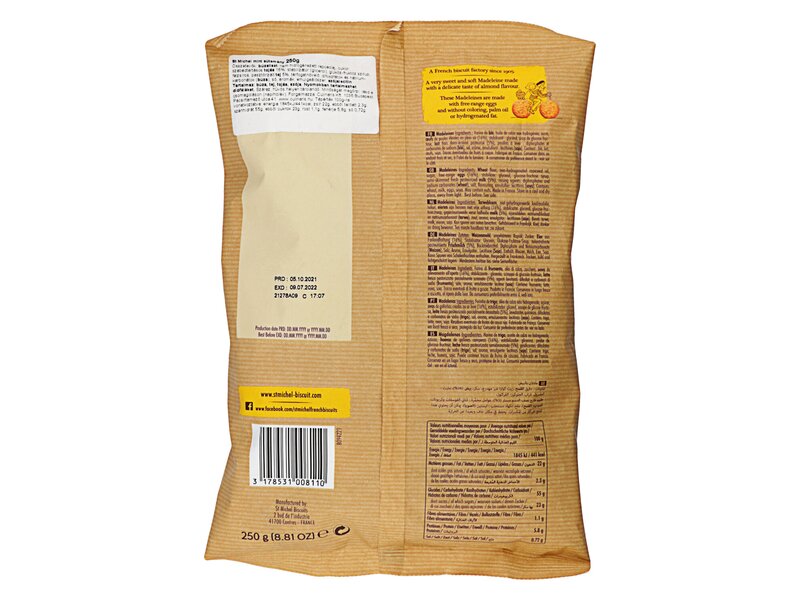 St Michel Mini Madeleines Traditional french sponge cake 250g