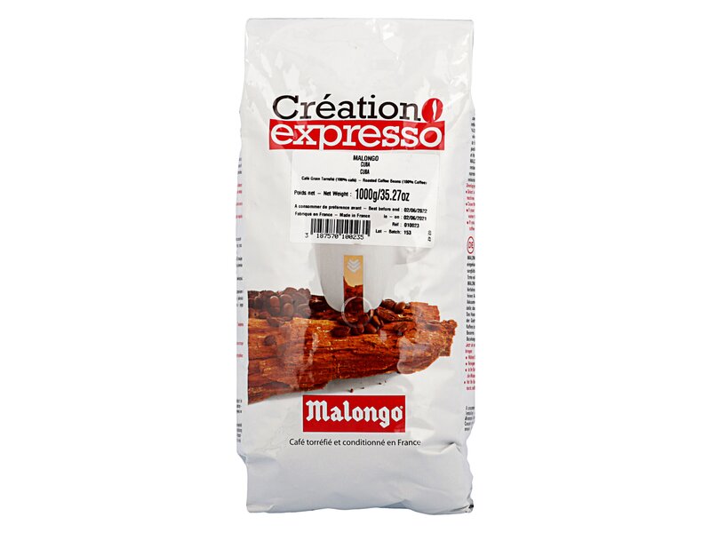 Malongo Cafe Szemes PCuba Santiago Roasted Coffee Beans 1kg