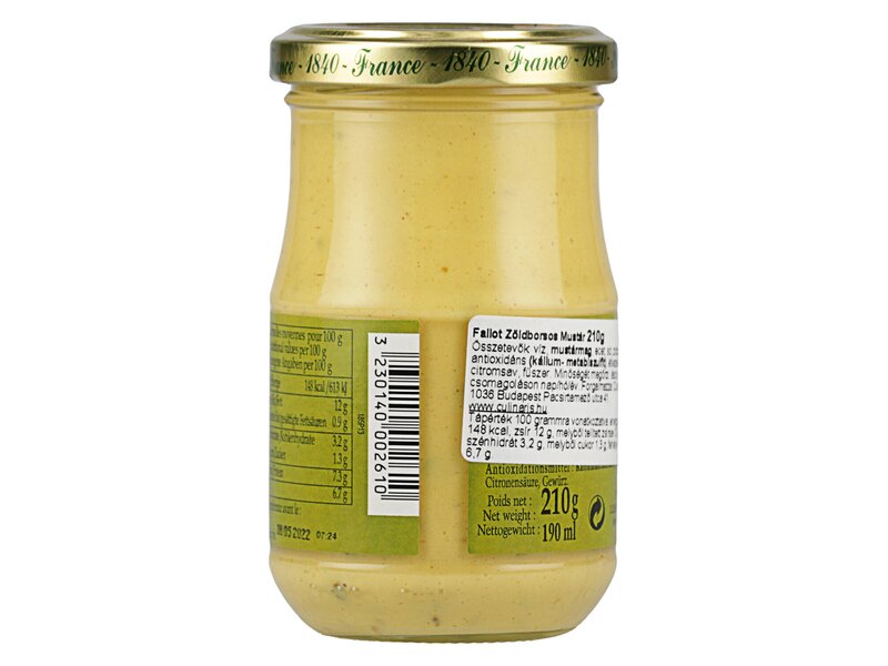E.Fallot dijoni mustár zöldborsos 210g