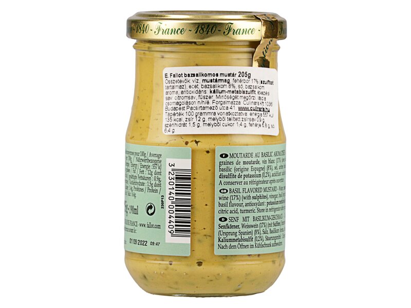 E.Fallot dijoni mustár bazsalikom 205g