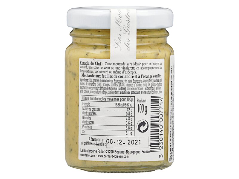 E.Fallot mustár korianderes narancsos 100g