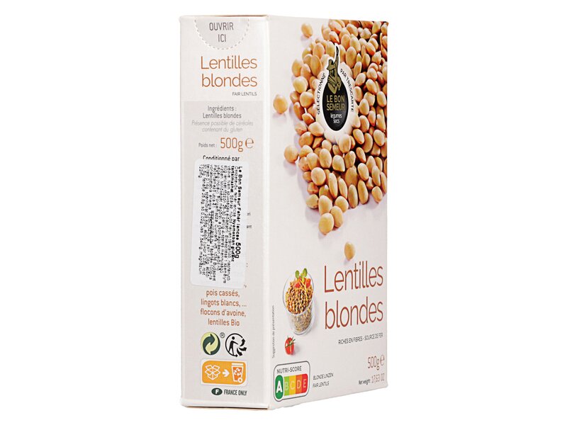 Le Bon Semeur Lentilles blondes dobozos 500g
