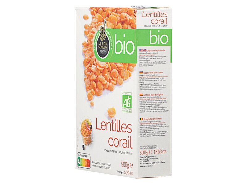Le Bon Semeur BIO Lentilles corail dobozos 500g