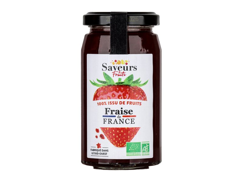 Saveurs Fraise de France Bio - strawberry jam 240g
