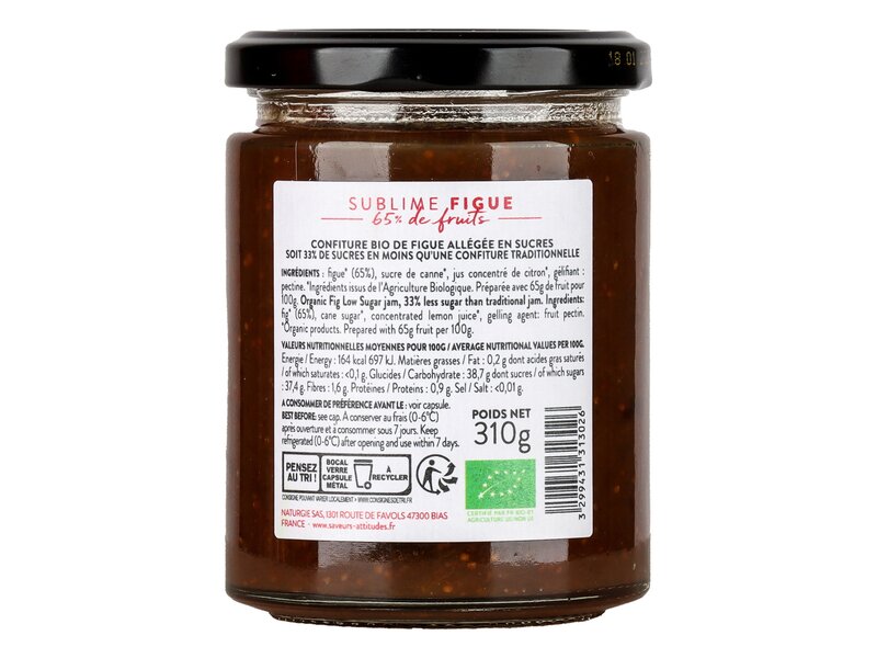 Saveurs Fruits Sublime Figue Bio - fügelalekvár 310g