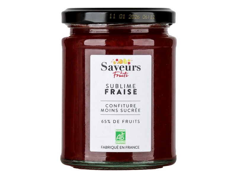 Saveurs Fruits Sublime Fraise Bio - kevésbé édes eperlekvár 310g