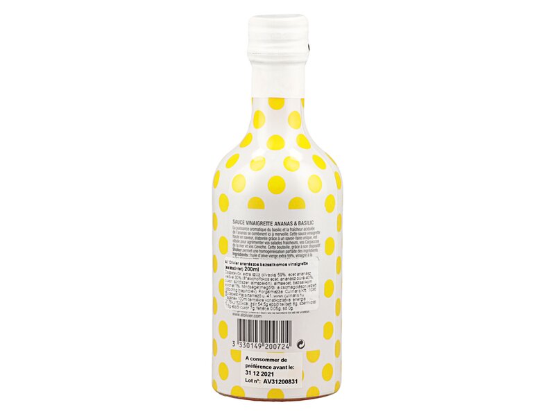 Olivier Vinaigrette Ananas & Basilic 200ml