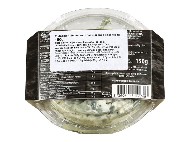 P. Jacquin Selles-sur-Cher faszénhamuskecskesajt 150g