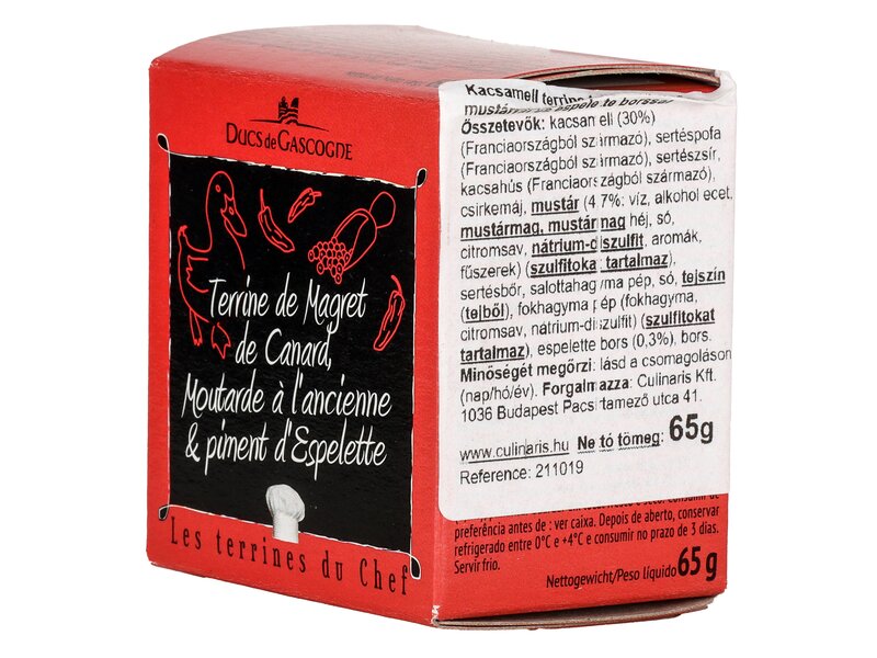 Ducs de Gascogne Duck breast terrine with whole-grain mustard and espelette pepper 65g