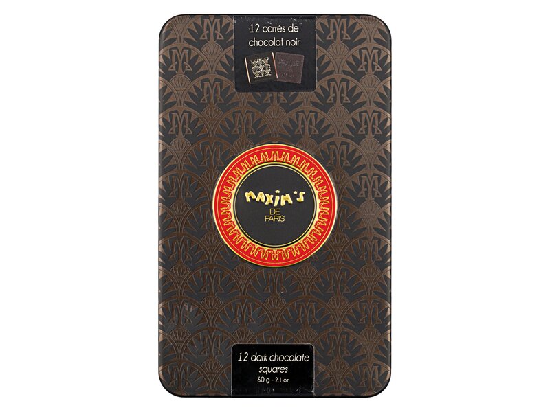 Maxim's 12 Dark Chocolate tin 58g