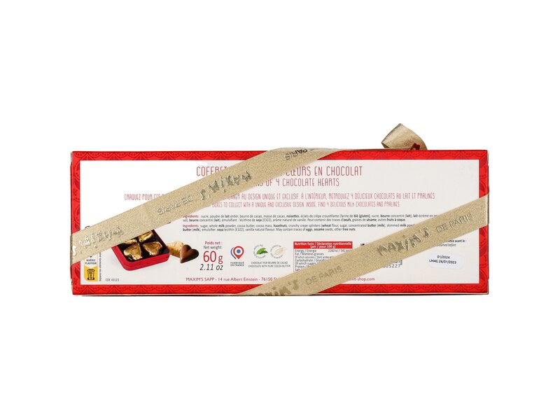 Maxim's Gift-set of 3 tins of 4 chocolates 60g