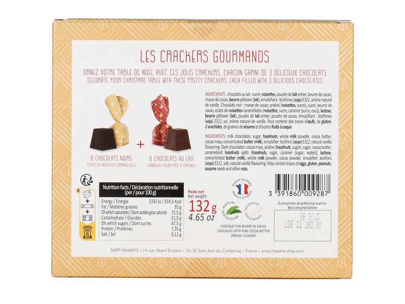 Maxim's gift-set with 4 crackers 132g