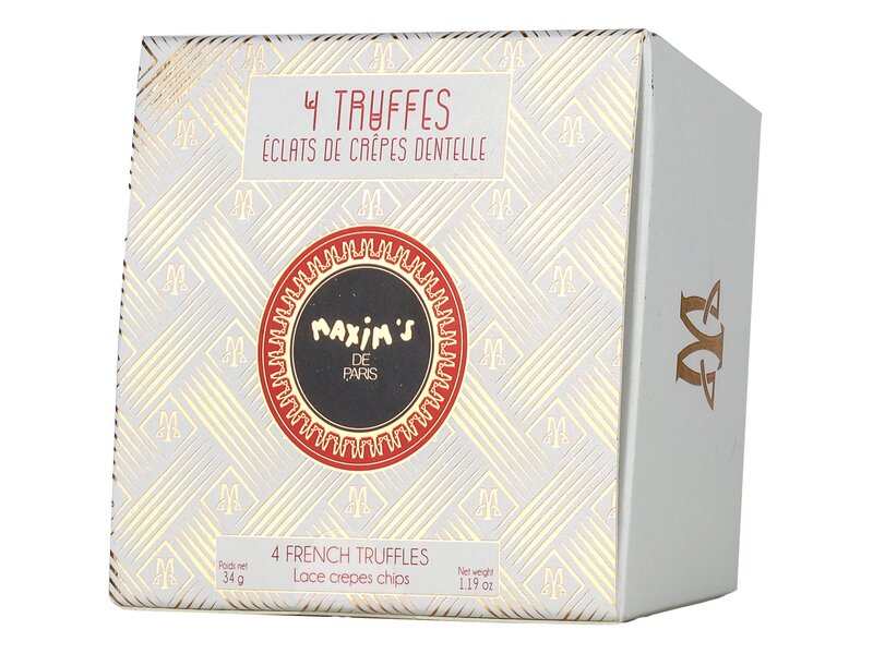 Maxim's 4 French truffles Pure cocoa butter 34g