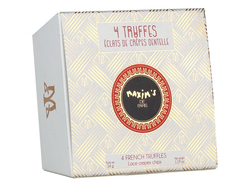 Maxim's 4 French truffles Pure cocoa butter 34g