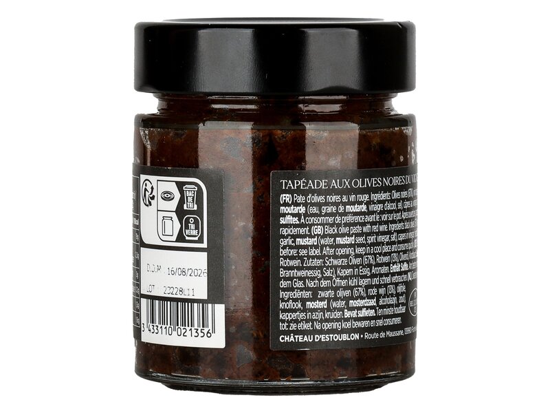 Estoublon tapeade du aux olives noires 130g 