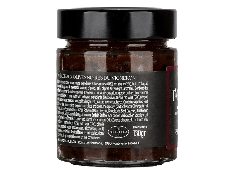 Estoublon tapeade du aux olives noires 130g 