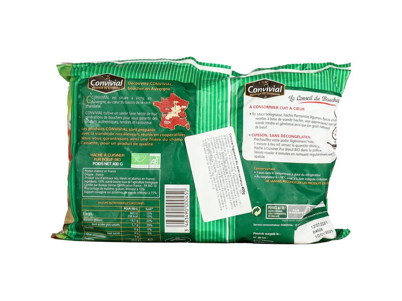 Convivial Fagyasztott Bio darált marhahús 400g