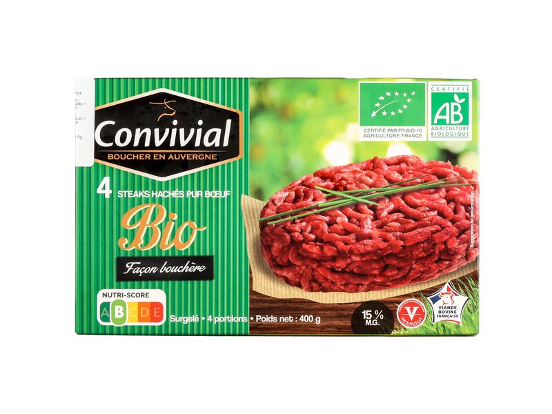 Convivial Fagyasztott Bio darált marhahúspogácsa 4x100g
