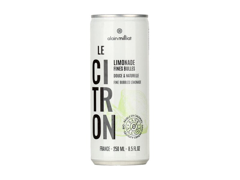 Alain Milliat Limonádé bio szénsavas ital citrommal és citromhéjjal 250ml