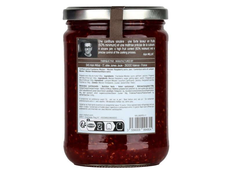 Alain Milliat Mecker Raspberry Marmalade 680g