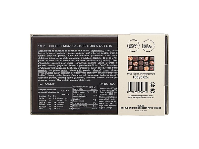MC 15 Coffret Noir & Lait 165g