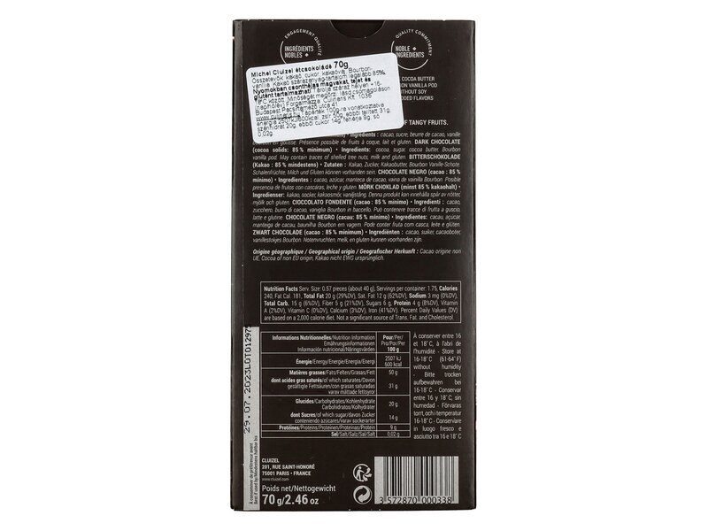Michel Cluizel Grand Noir 85% étcsokoládé 70g