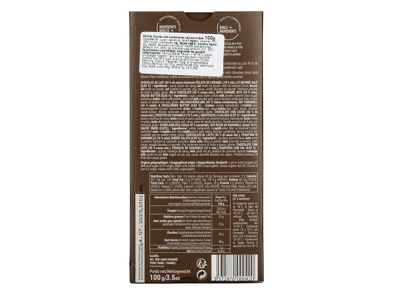 Michel Cluizel Lait Caramel beurre salé karamellás tejcsokoládé 100g
