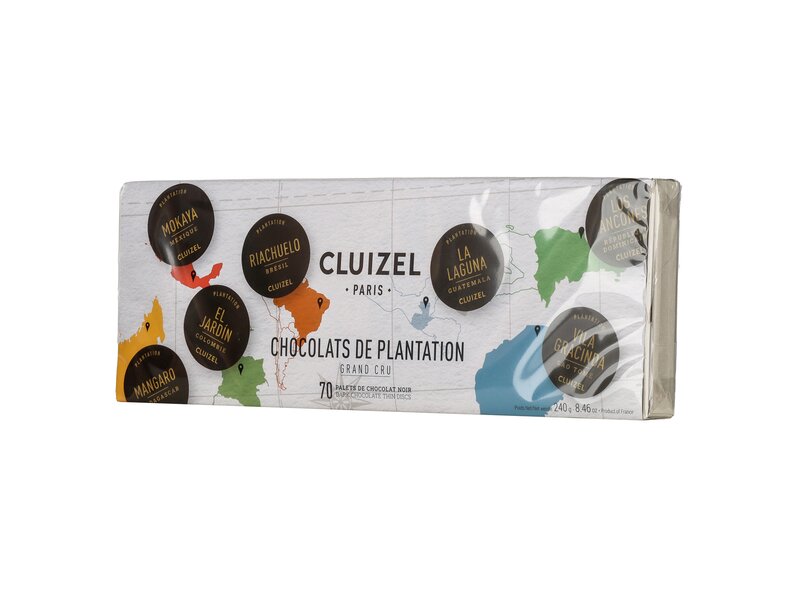 Michel Cluizel csokoládétallér-válogatás a leghíresebb ültetvényekről 70db 240g