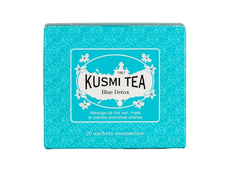 Kusmi Blue Detox - Zöld és maté teák keveréke ananász ízesítéssel- 20 filter 44g