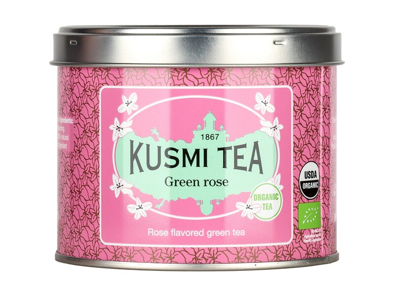 Kusmi Bio Vert Rose szálas zöld tea rózsaolajjal 100g